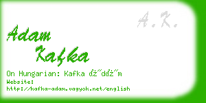 adam kafka business card